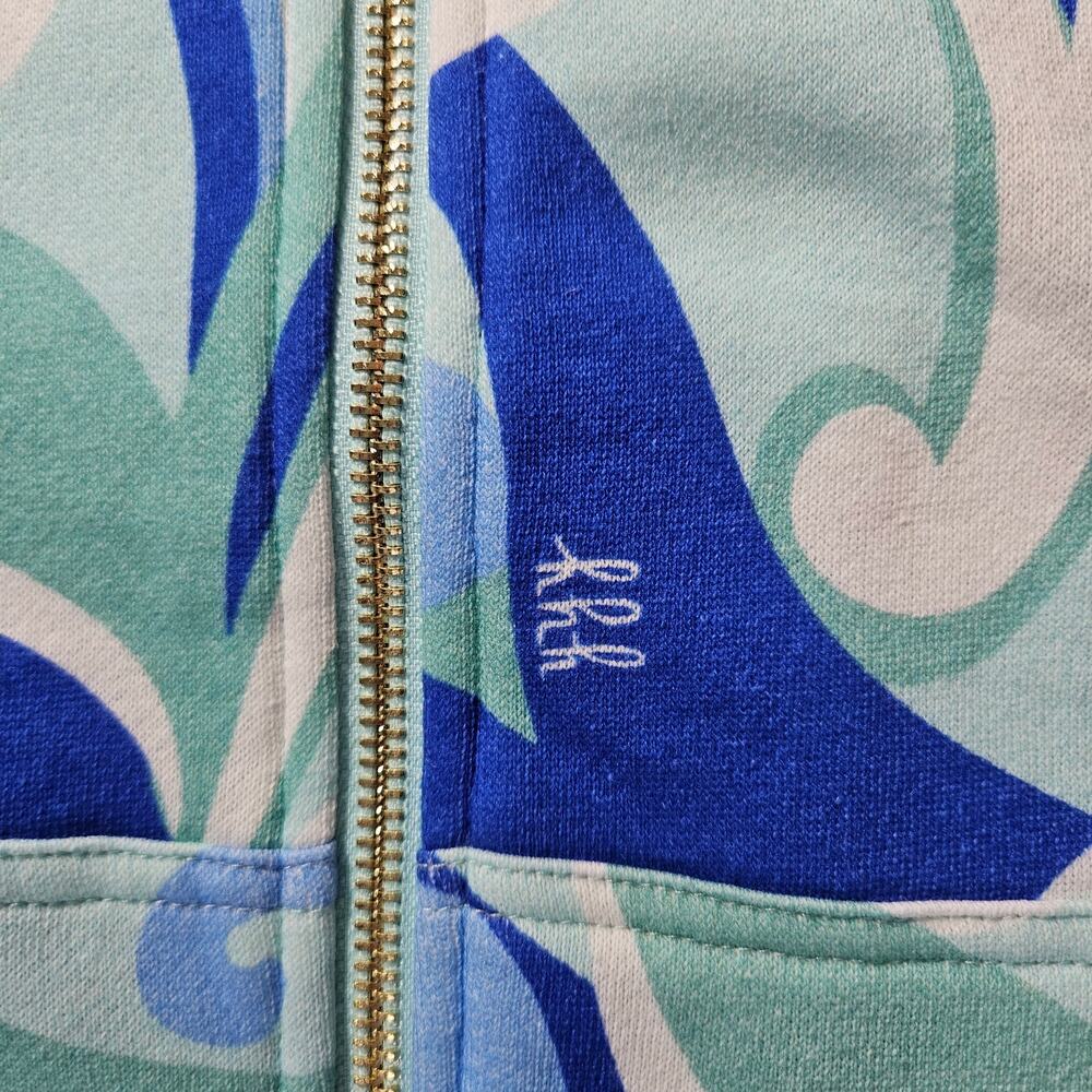 NWT Hill House The Allie Zip-Up Light Weight Jacket Sz. M Ocean Kaleidoscope - Picture 7 of 11